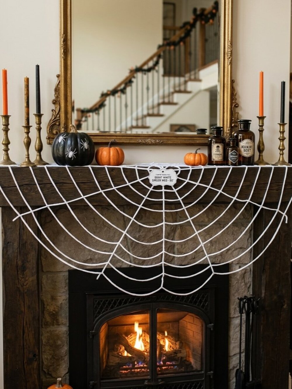 Forum Novelties 60" Giant White Spider Web Halloween Decoration - Outdoor/Indoor